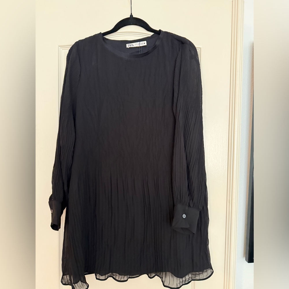 Zara pleated mini dress size M